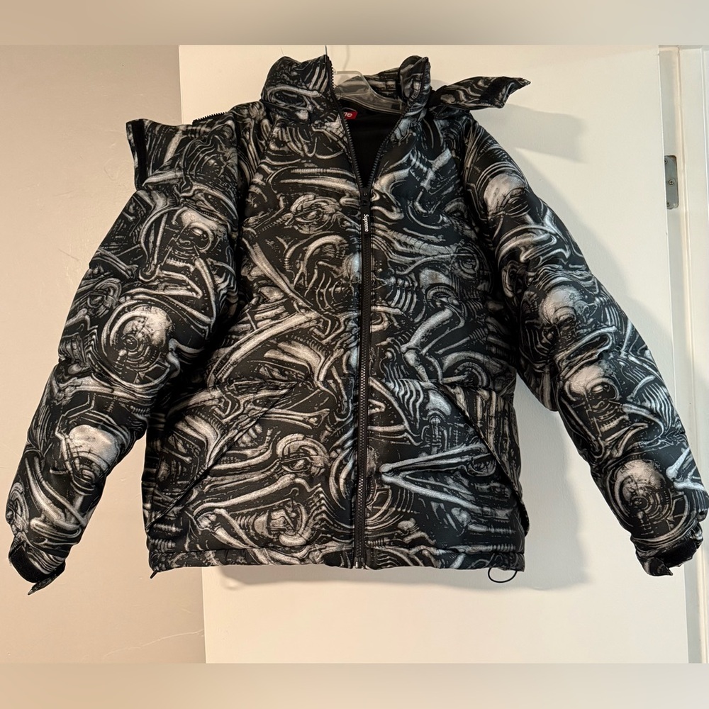 Supreme H.R. Giger Jacquard Down Puffer Jacket